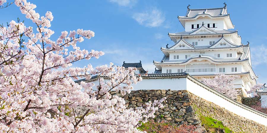 Himeji Castle With Cherry Blossoms Himeji Castle With Cherry Blossoms