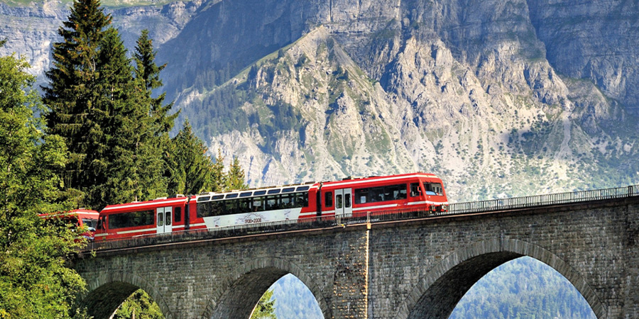 Travelling on the Mont Blanc Express
